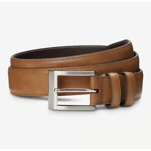 Allen Edmonds Men's Dark Walnut Leather Wide Basic Dress Belt Size 44